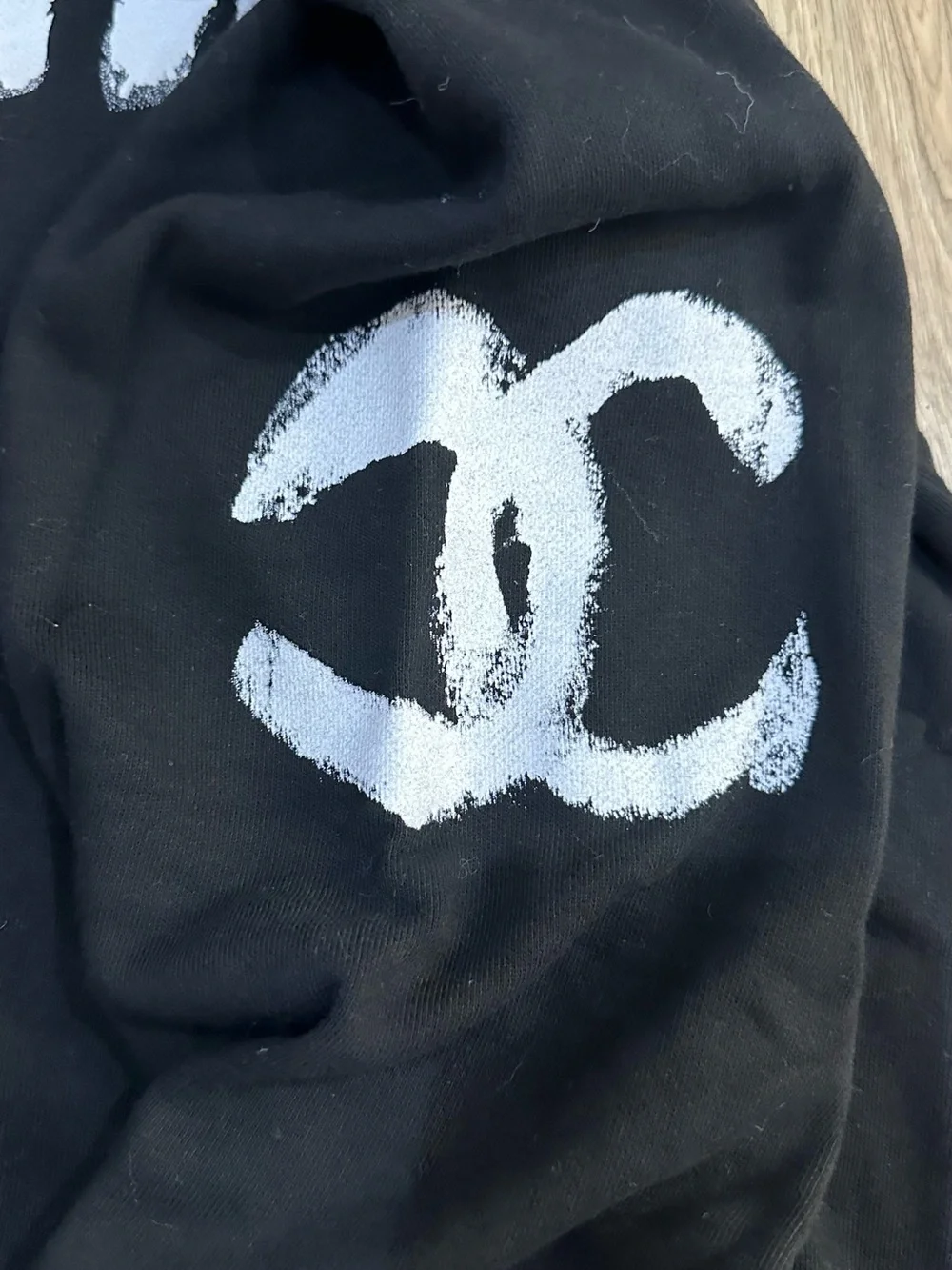 Chanel holiday VIP gift Black Logo Crewneck Sweater